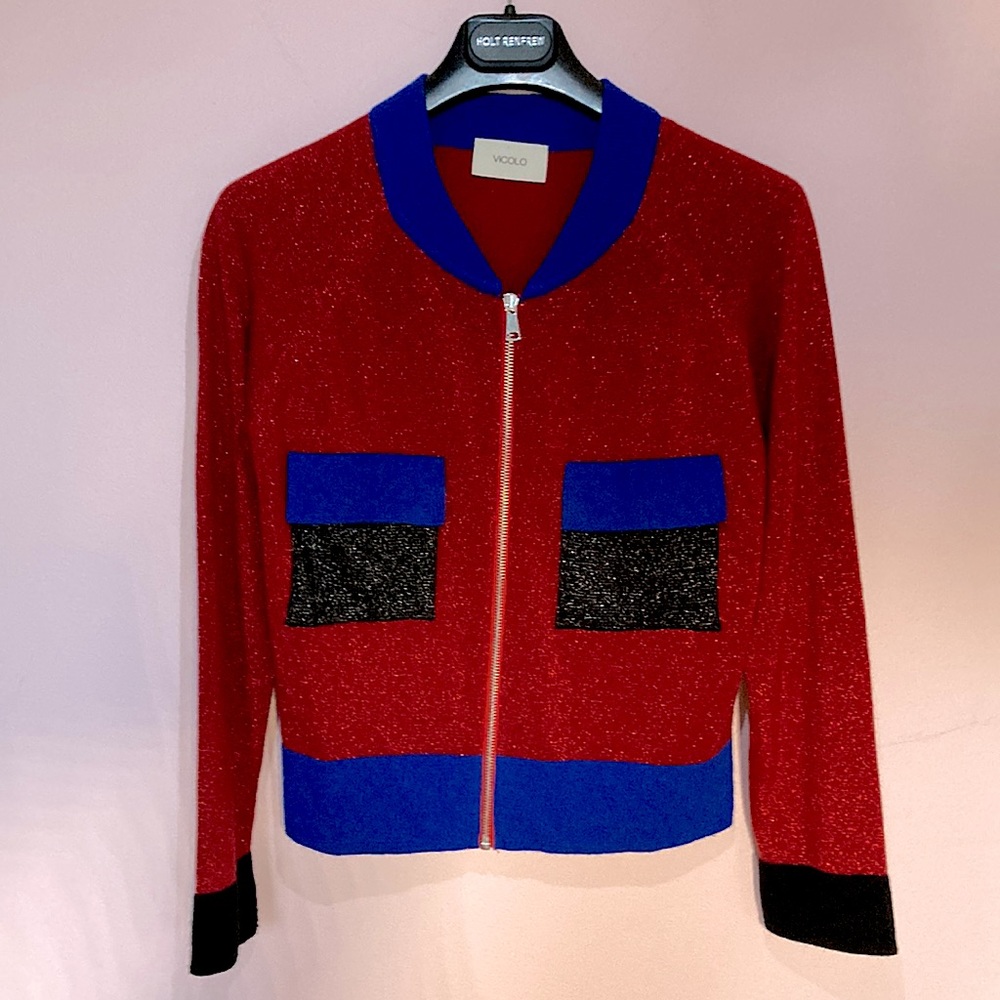 Italian designer VICOLO Brand cashmere blend sweater sz 2